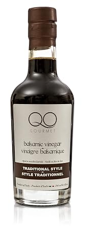 QO Thick Aged Balsamic Vinegar of Modena | Traditional Style | Gourmet Premium Dense Italian Vinegar | Aceto Balsamico di Modena | All Natural | Aged in Wooden Barrels | Crafted in Modena | 8.5 fl.oz