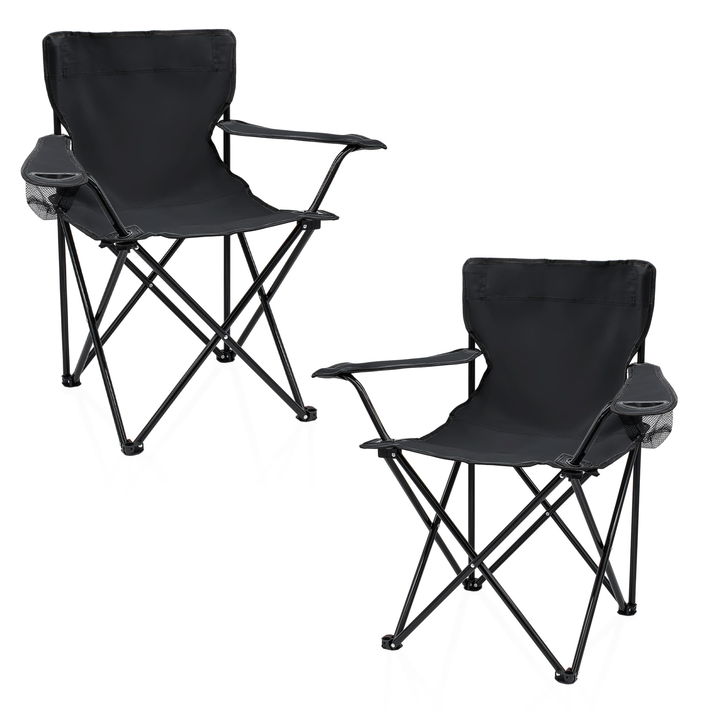 Spetebo Chaise de camping pliante avec porte-gobelet