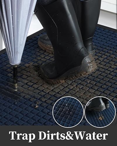 Miniatura 10 de MontVoo - Tapete para puerta de entrada exterior, exterior, interior, para entrada, tapete de bienvenida, tapete de entrada con parte trasera
