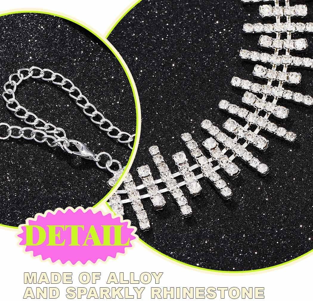 JAKAWIN Diamond Choker Necklace Silver Rhinestone Chokers Jewelry for Women - Image 6