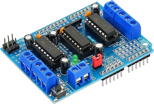 L293D DC Motor Drive - Stepper Motor Control Shield Module Expansion Board Fit for Arduino UNO/Duemilanove/Raspberry Pi/Computer/Arduino Mega 2560