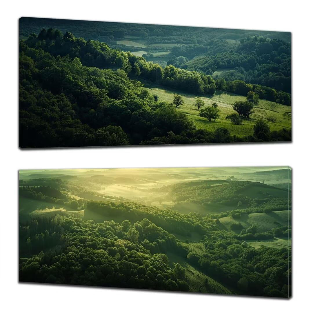 2 Pezzi foresta Pittura Diamante, 5D Diamond Painting Montagna, 40x90cm Diamond Painting Grandi Dimensioni, Strass Ricamo a Punto Croce Kit Diamond Painting per Decorazioni Natalizie Casa e Regalo X-5