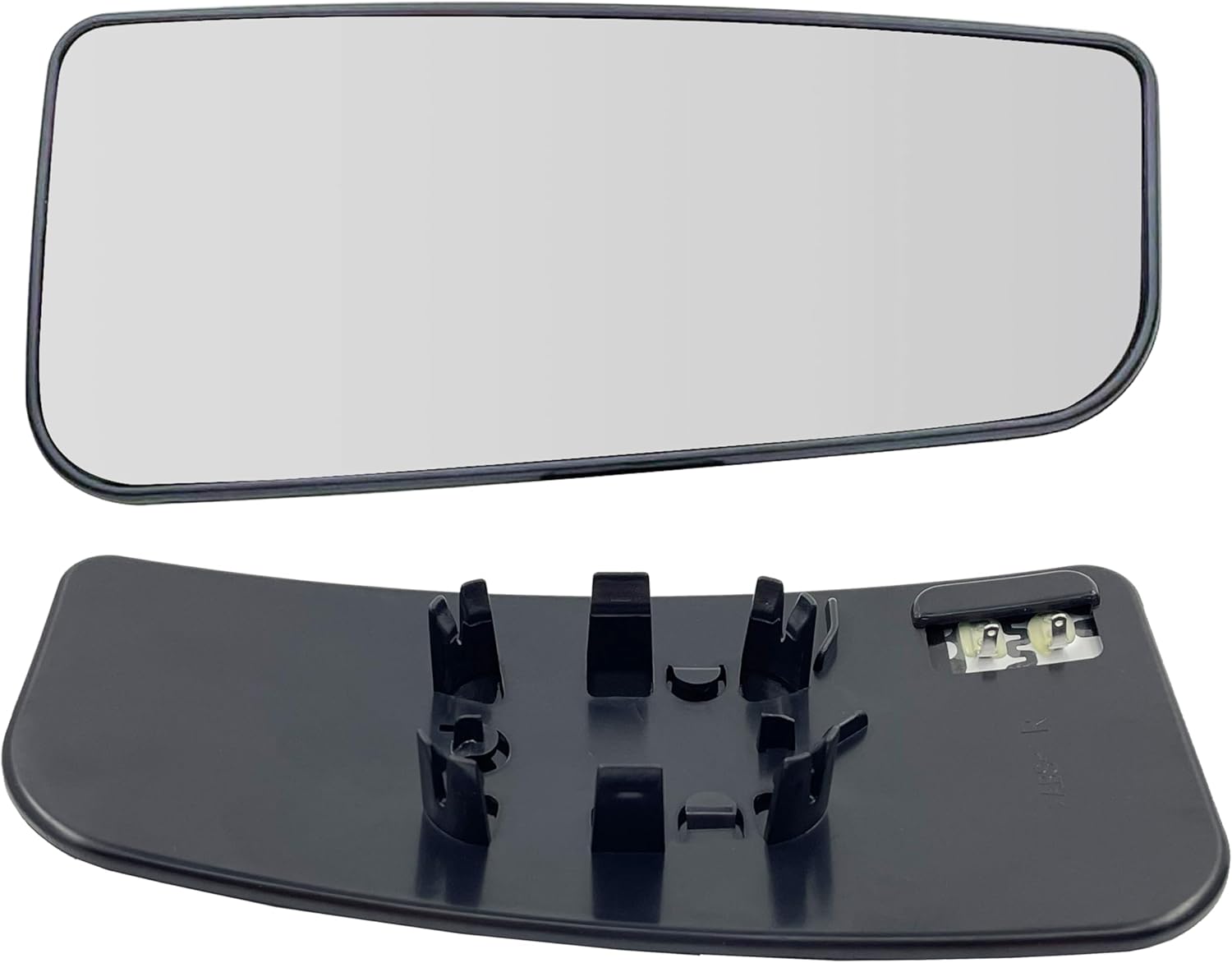 FL3Z17K707K Passenger Side Heated Lower Mirror Glass Replacement for 2015-2022 Ford F150 F250 F350 F450 F550 Super Duty Truck Mirror Right Side with Rear Holder