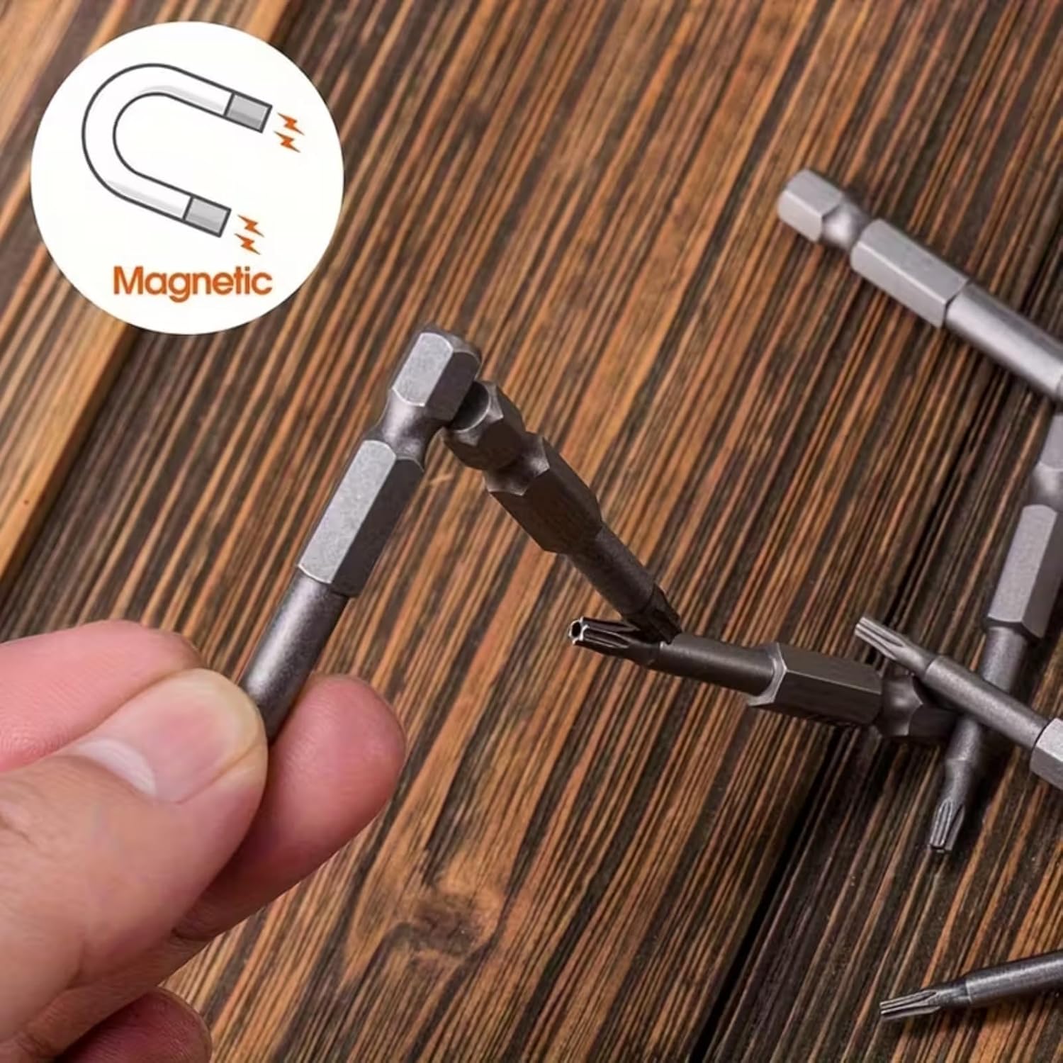 Precision Torx Shaped Plum Blossom Drill Bit Set, S2 Steel, T6-T40 Size, Mechanical and Home Tool Kit