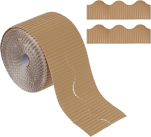 Vista 23 de PATIKIL Borde para tablón de anuncios de 3.9 pulgadas x 49.2 pies, papel corrugado festoneado para decoración de aula, tableros de póster de corcho