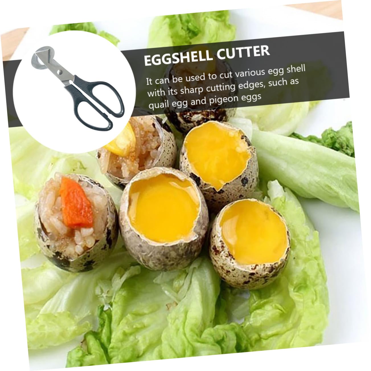 OUNONA 4pcs Eggshell Cutter Non Slip Handle Quail Egg and Pigeon Egg Scissors for Kitchen Use Tool