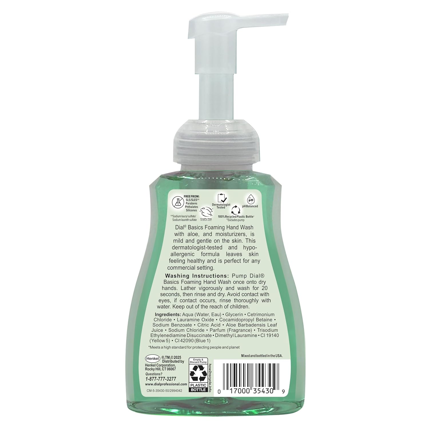 Dial® Professional Basics Hypoallergenic Foaming Hand Wash, 10 oz (Pack of 8) image 3