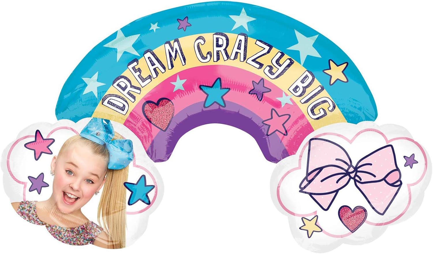 Mayflower 37" Anagram Jojo Siwa Foil Balloon, Multicolor