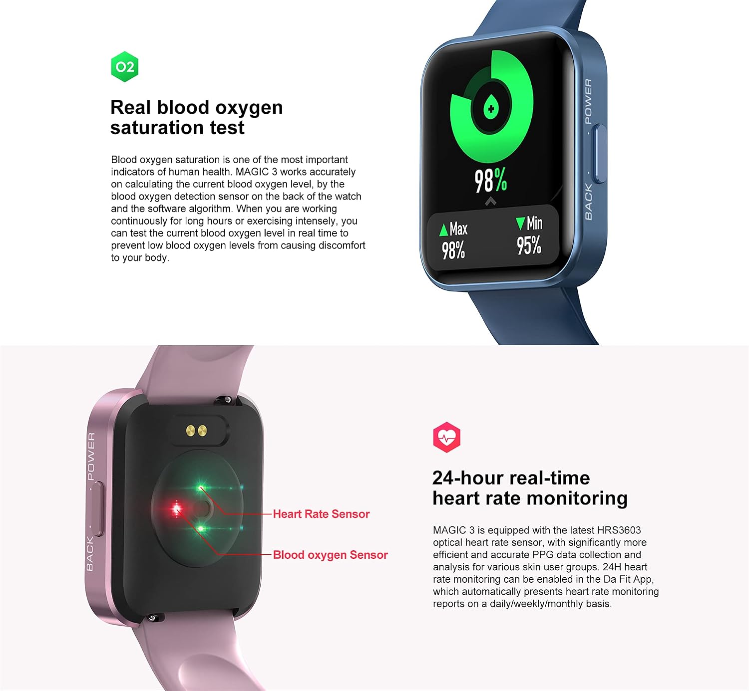 Smart Watch for Men Women, KOSPET MAGIC 3 Fitness Tracker with Heart Rate  Monitor IP68 Waterproof 20 Sport Modes Pedometer Activity Trackers, Smart  Notification for iPhone Android Phone (Black) : Sports \u0026 Outdoors