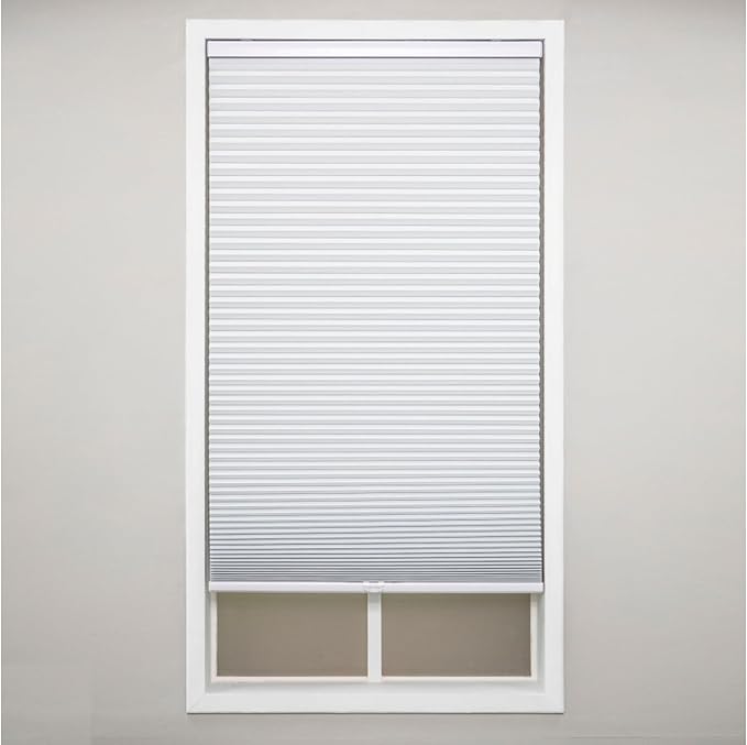 Eclipse Blackout Cellular Window Shade - Cordless Honeycomb Shades, Stylish Window Covering, Easy Lift System, Blinds for Windows, Pet & Children-Safe, 42 W x 48 L, White