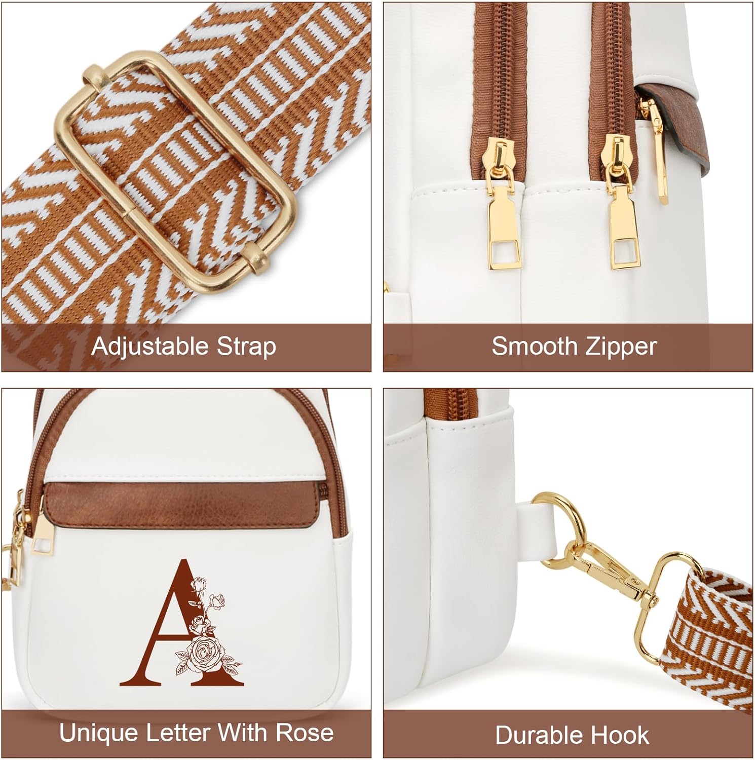 Birthday Gifts for Women Mom Wife Crossbody Bags Sling Bag Fanny Packs with Initial Chest Bag | Initial - Image 7