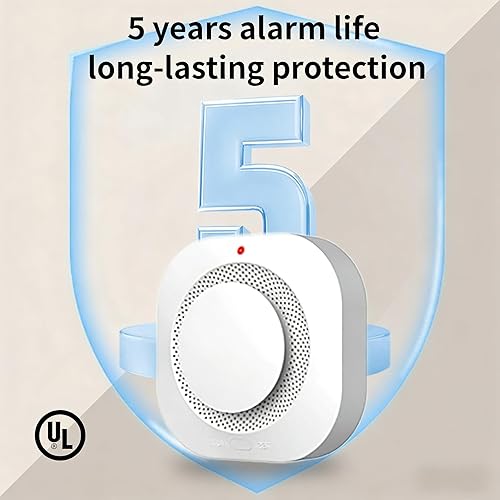 Miniatura 2 de COHANSHAN Detector de humo, Alarma de humo, Alarmas de incendio Detectores de humo, (Vida útil del sensor de 10 años) cumple con la certificación
