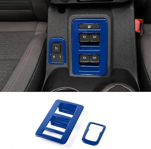 Para Bronco - Interruptor de control de interruptor de elevación de ventana, 2 piezas de cubierta de panel de ajuste de espejo retrovisor de consola