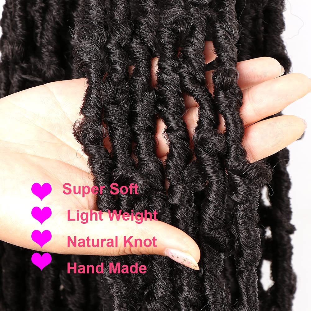 Butterfly Locs Crochet Hair 12 Inch Pre Looped Distressed Butterfly Locs Crochet Braids Soft Messy Butterfly Locs Crochet Hair Faux Locs Crochet Hair Extensions - Image 4
