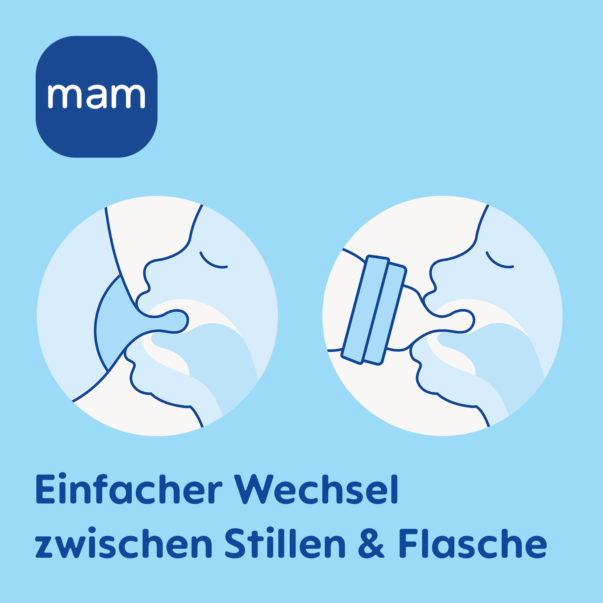 MAM Easy Active Baby Bottle-Set | 0+ Mon | Babyflaschen-Set für Neugeborene | 94% Akzeptanz | stillfreundlich | 2 Trinkflaschen & 1 Flaschenkorb | gelb/beige