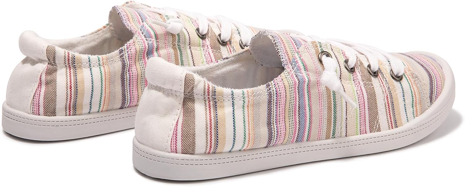 Women's Slip On Canvas Sneaker Low Top Casual Walking Shoes Classic Comfort Flat Fashion Sneakers - Image 5