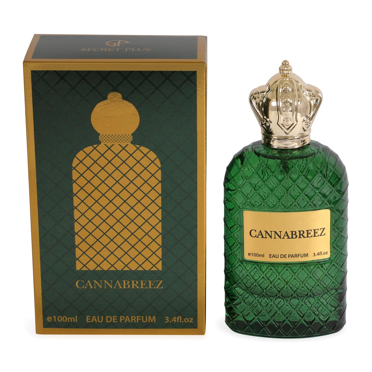 Cannabreez Spray Perfume for Men and Women – Unisex Eau de Parfum Green Woody Oud Scent 100ml/3.4 fl.oz