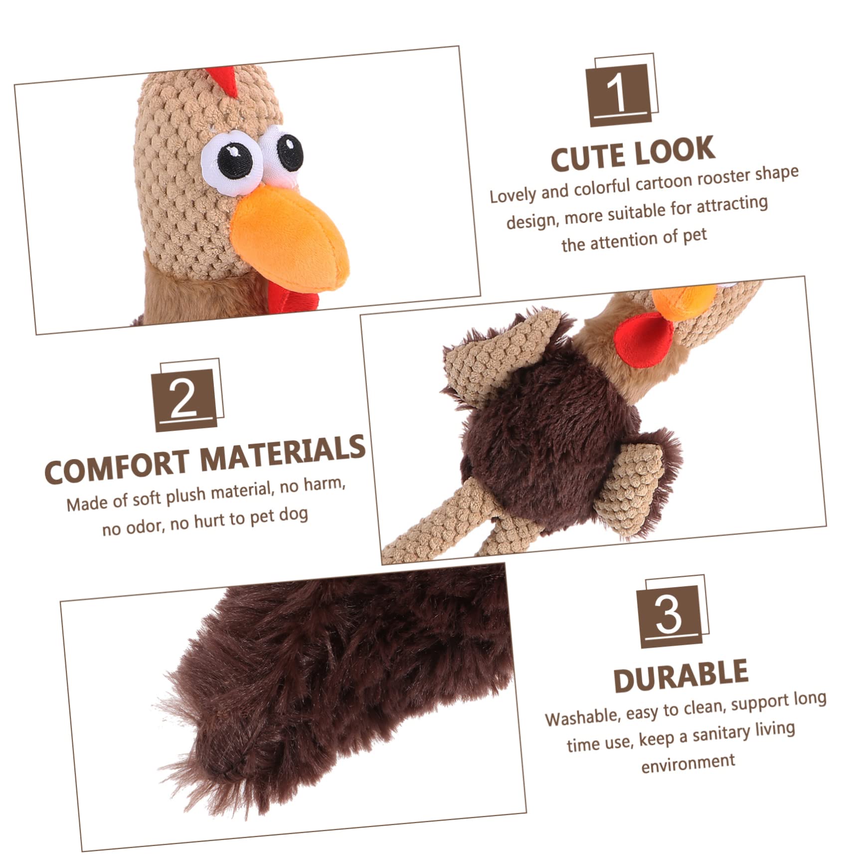 BESPORTBLE 3piezas Juguete Interactivo para Perros y Gatos Muñeco De De Peluche para Masticar y Limpiar Los Dientes Juguete para Mascotas Divertido y Saludable