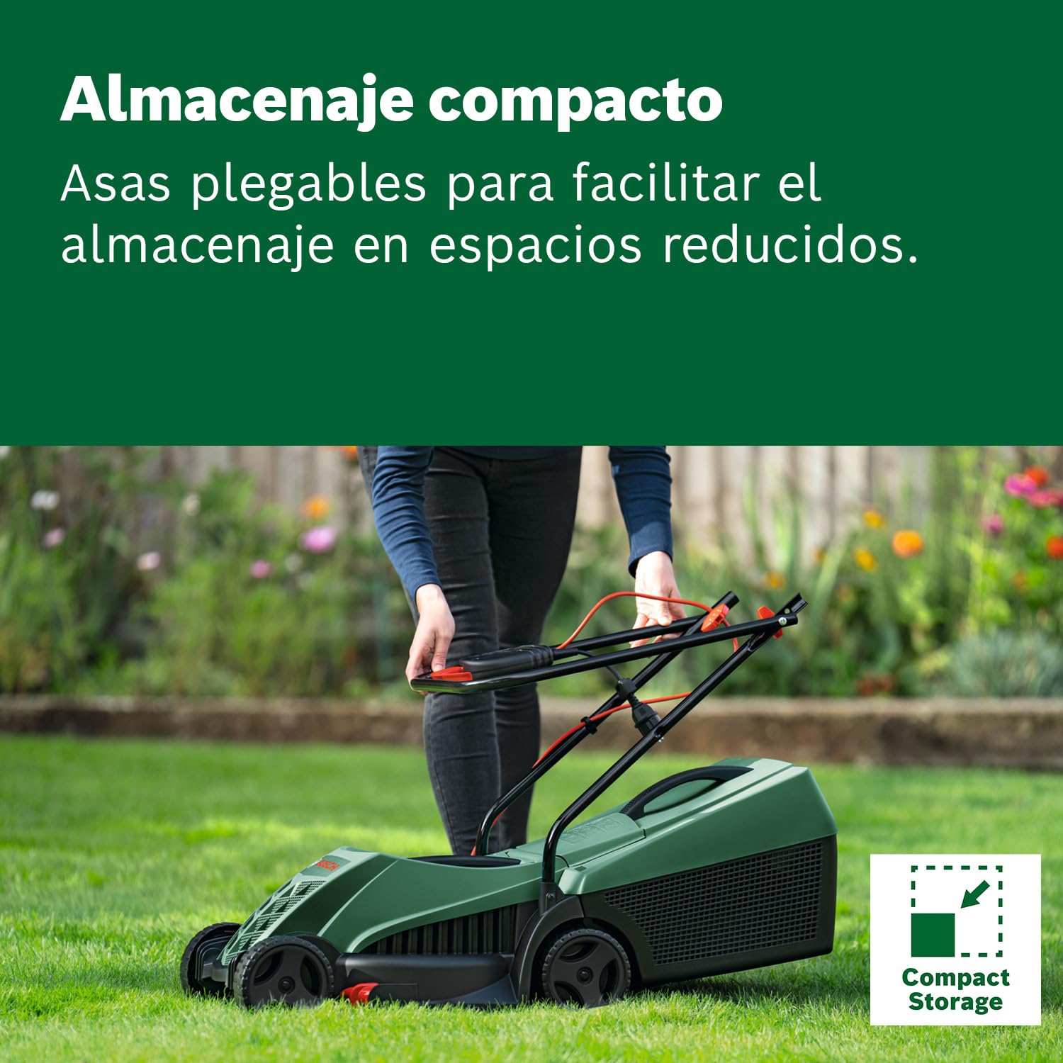 Bosch cortacésped con cable EasyRotak 32-235 (1200 W de potencia del motor, ancho de corte: 32 cm, cesta colectora de 31 litros, adecuado para jardines pequeños)