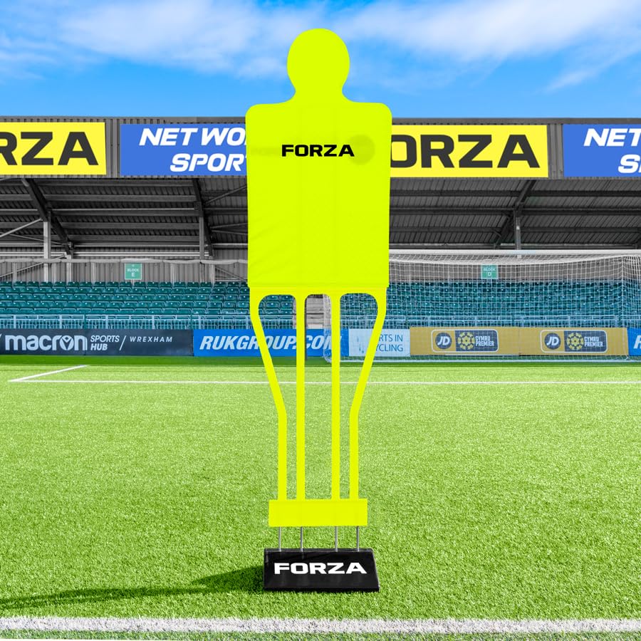 FORZA Lot de 4 mannequins à coup franc | Tissu polyester de qualité supérieure – Compatible avec les mannequins Senior, Elite HD et Airflow – [Mannequins non inclus] (jaune)