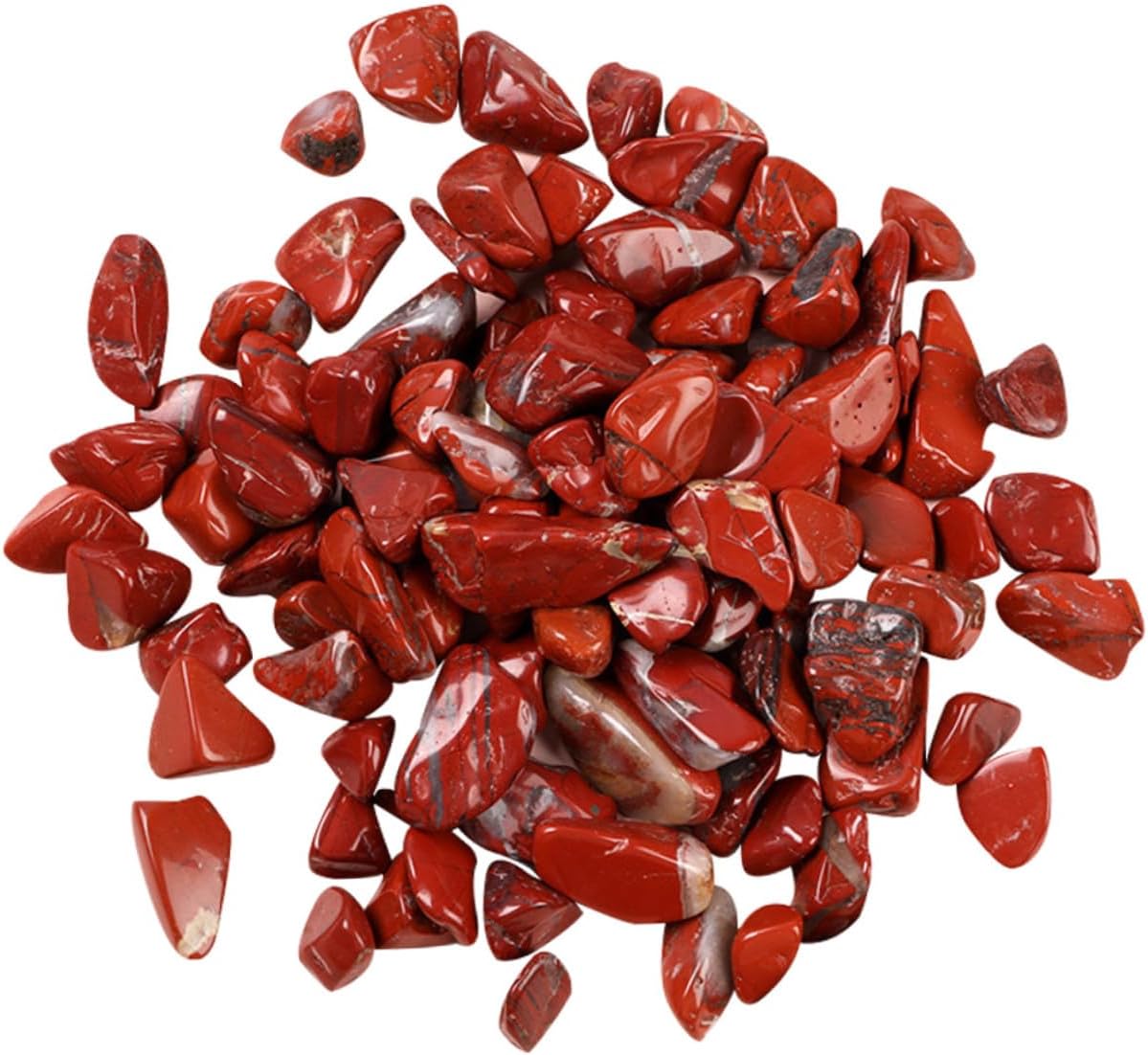 FRCOLOR Red Jasper Aquarium Gravel 7-9mm Decorative Bulk Stone Fish Tank Gravel Landscaping Rocks for Aquarium Decor and Fish Tank Supplies 2lb