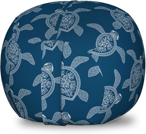 Miniatura 208 de Lunarable Silla de almacenamiento para adolescentes, coloridos patines de estilo retro, para actividades juveniles, para niñas y niños, divertido