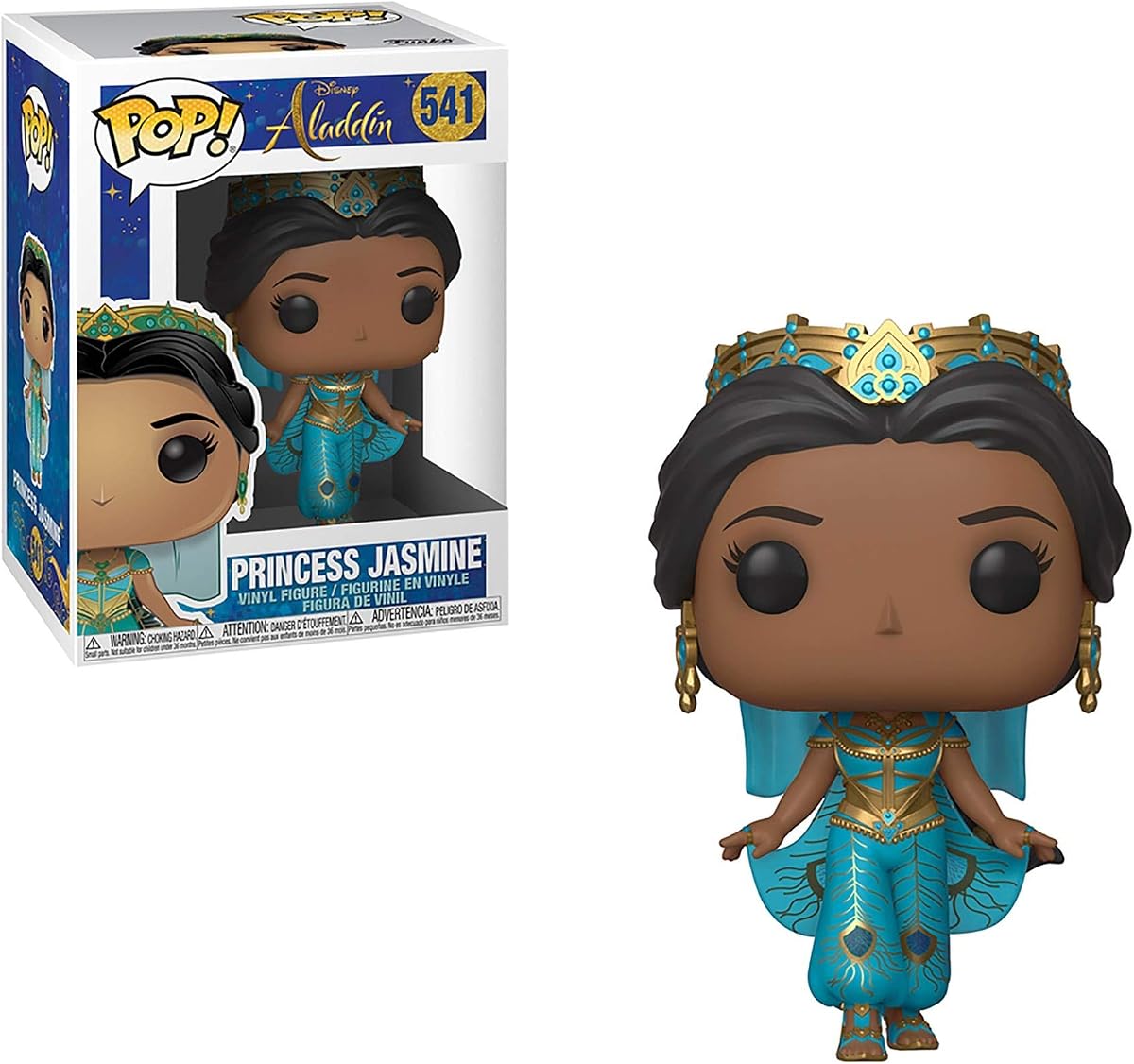 ¡Funko POP! Vinilo: Disney: Aladdin - Jasmine - Figura coleccionable de vinilo - Idea de regalo - Mercancía oficial - para niños y adultos - Fanáticos del cine - Figura modelo para coleccionistas y exhibición