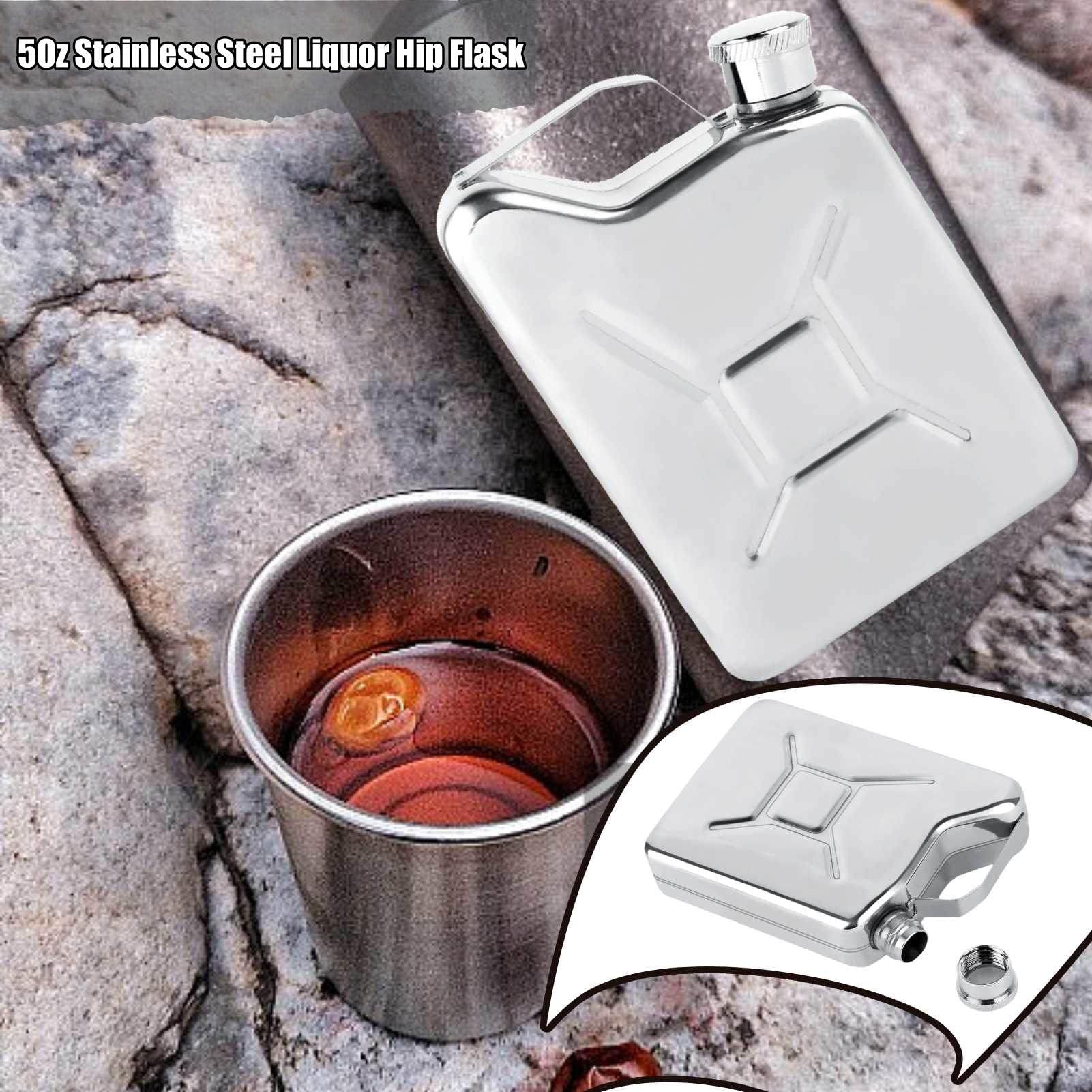 3 Flasques Alcool 196ml Acier Inoxydable - Fiole Whisky Portable Camping Bar