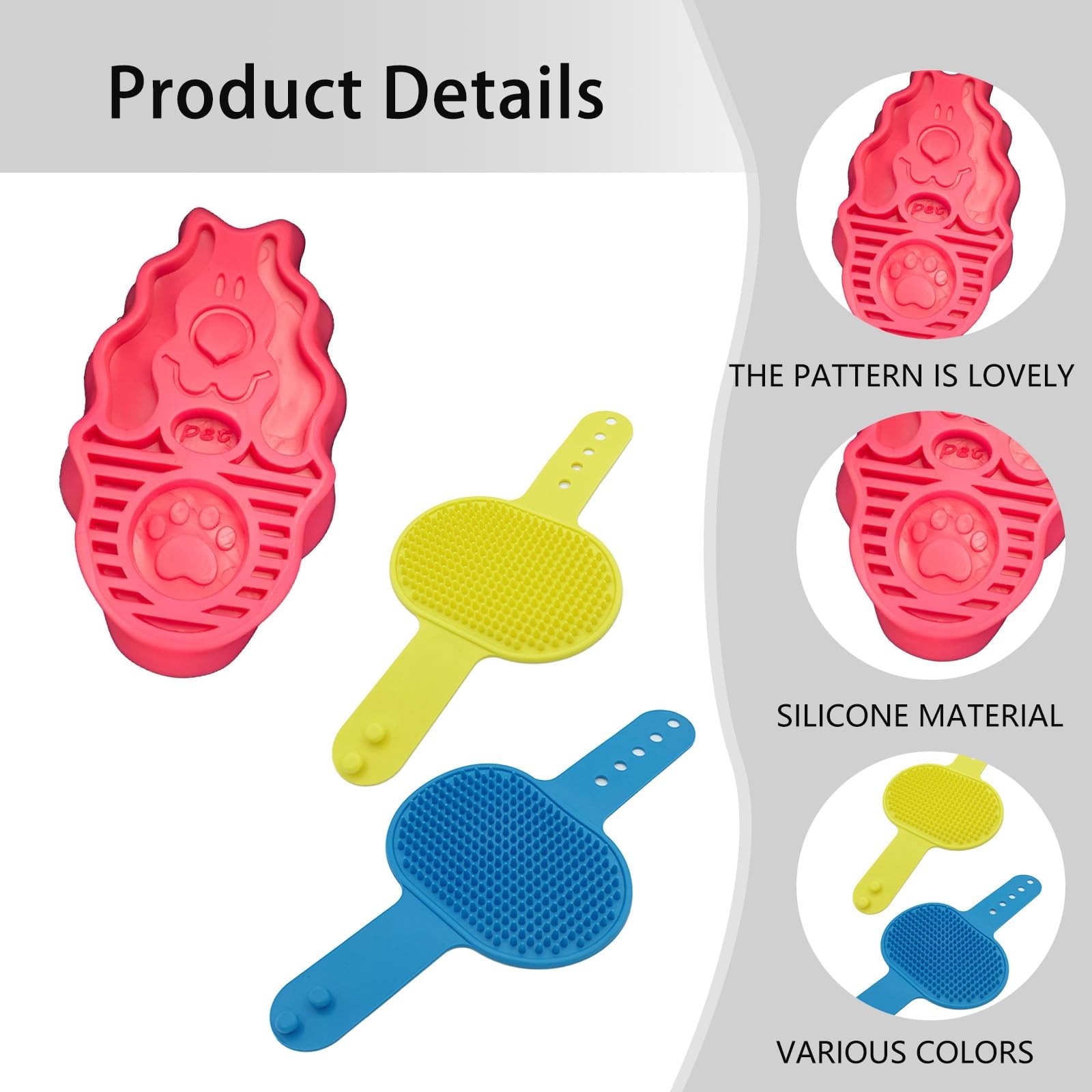 3 PCS Dog Bath Brush - Image 3