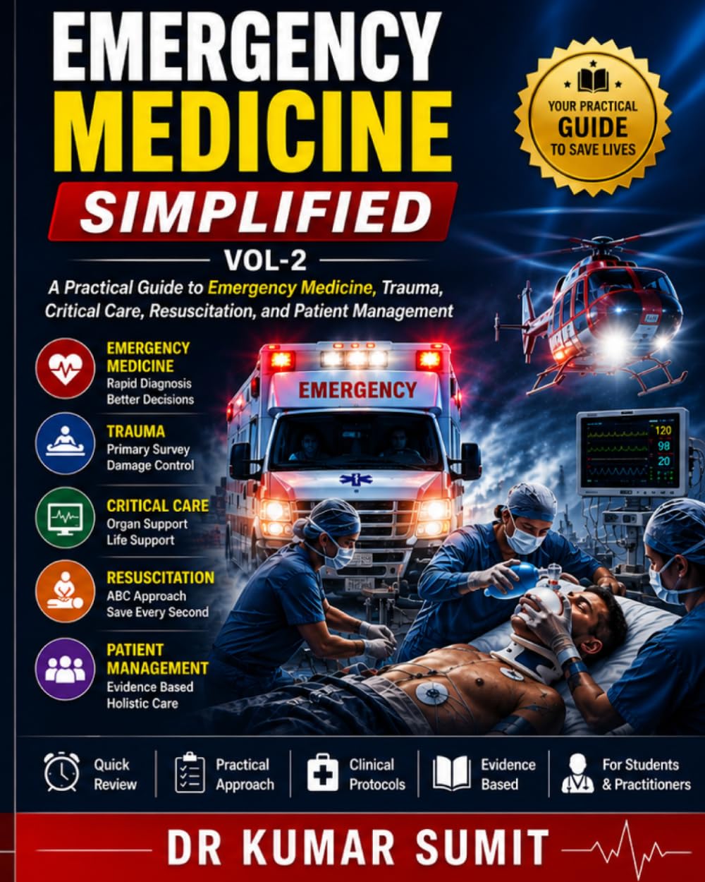 Emergency Medicine Simplified Vol-2: A Practical Guide to Emergency Medicine, Trauma, Critical Care, Resuscitation, and Patient Management (Doctor Clinical Series)