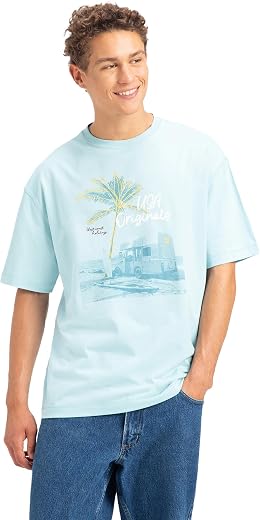 Jockey US81 Men's Super Combed Cotton Rich Graphic Printed Oversized T-Shirt
