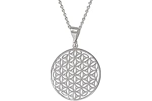 Flower of Life Sterling Silver Medallion Necklace