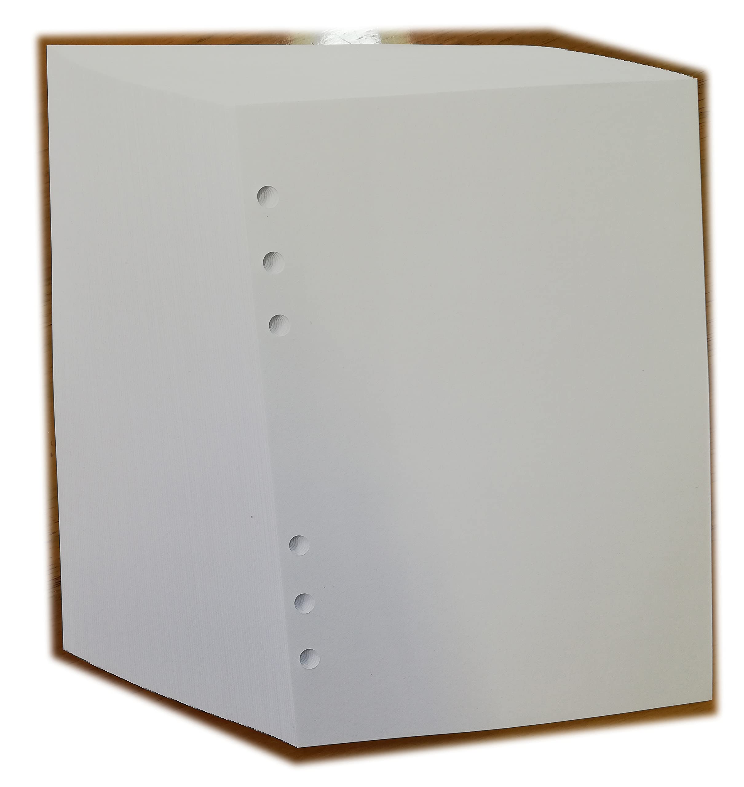 Papier épais 120 g/m² 100 feuilles blanches A5 6 trous 14,5 x 20,5 cm pour agenda 6 anneaux