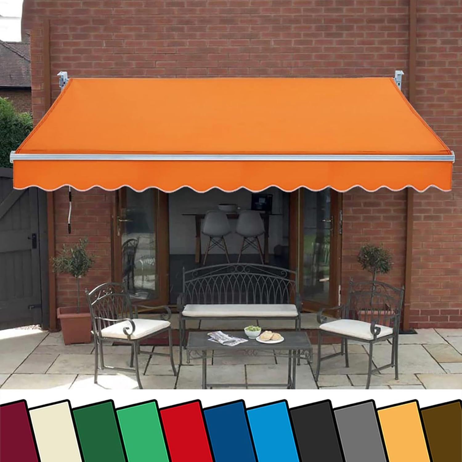 オーニング 伸縮式キャノピー 巻き取り シェードオーニングテント 手動