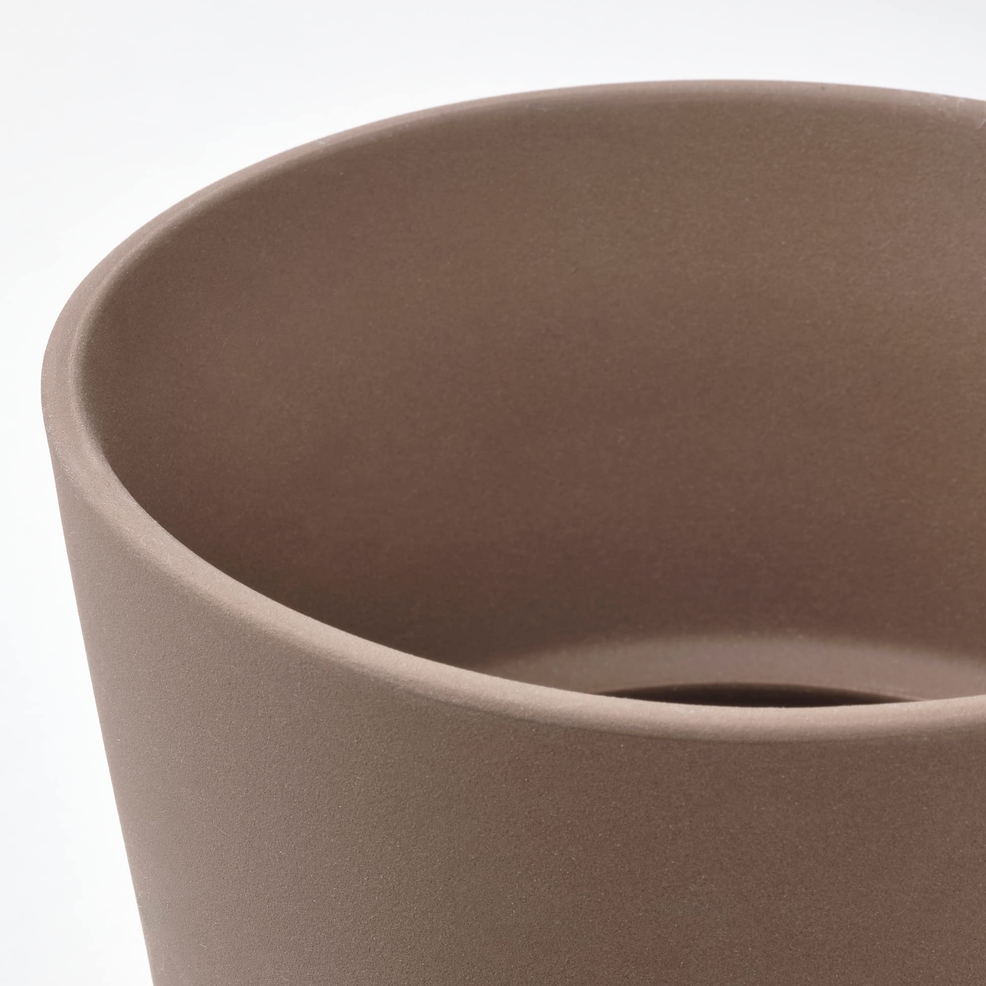 Ikea KLARBÄR Vaso per piante con sottovaso, 12 cm, interno/esterno, marrone