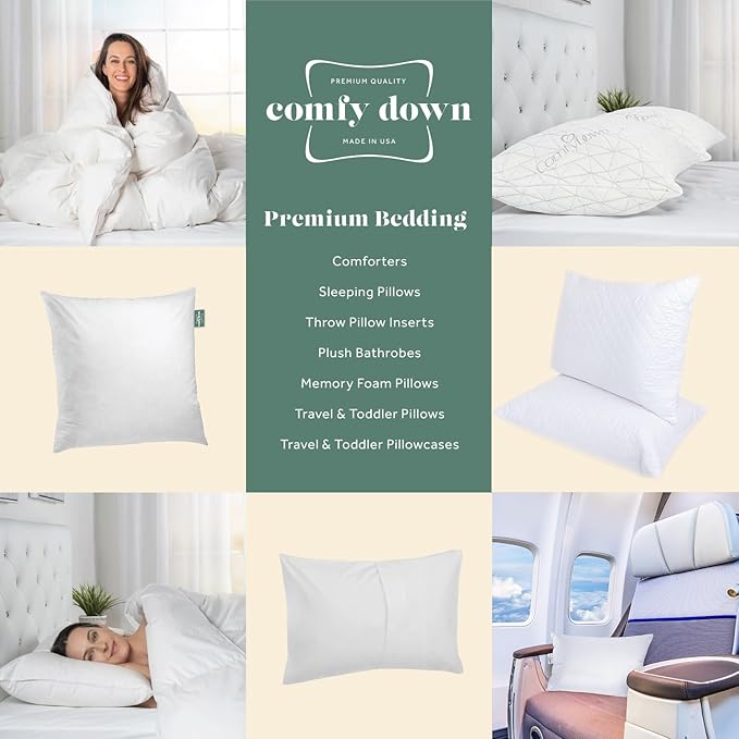 Almohada Plumas y Duvet King 20x36 Funda Algodón 400 Hilos miniatura 7