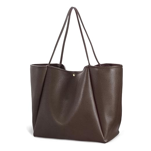 Oversize Pu Leather Tote Women Weekender Bag Shopper Handbag Travel Purse