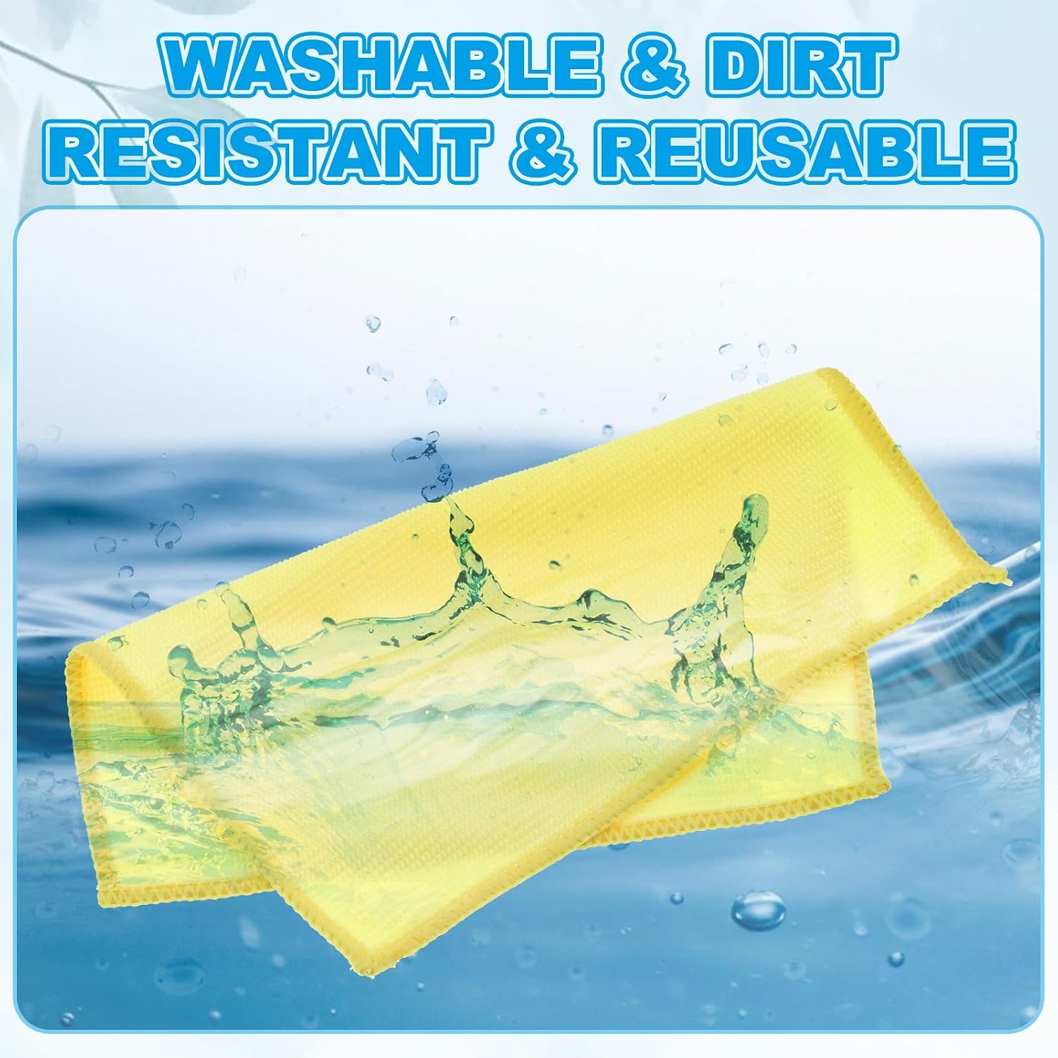 PATIKIL Glasses Cleaning Cloth 7.87" x 7.87", 12 Pcs Microfiber Eyeglasses Cleaner Cloths Soft Absorbent Rags for Camera Len Eyeglass Screens Phones Smart Devices, Yellow image 3