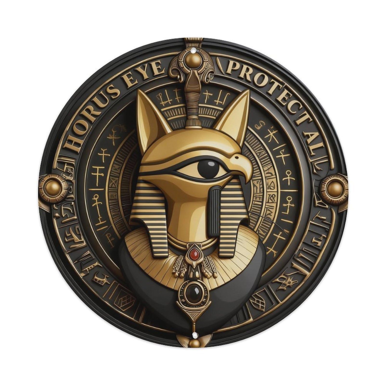 Horus Eye Protect All Metal Tin Sign Plaque