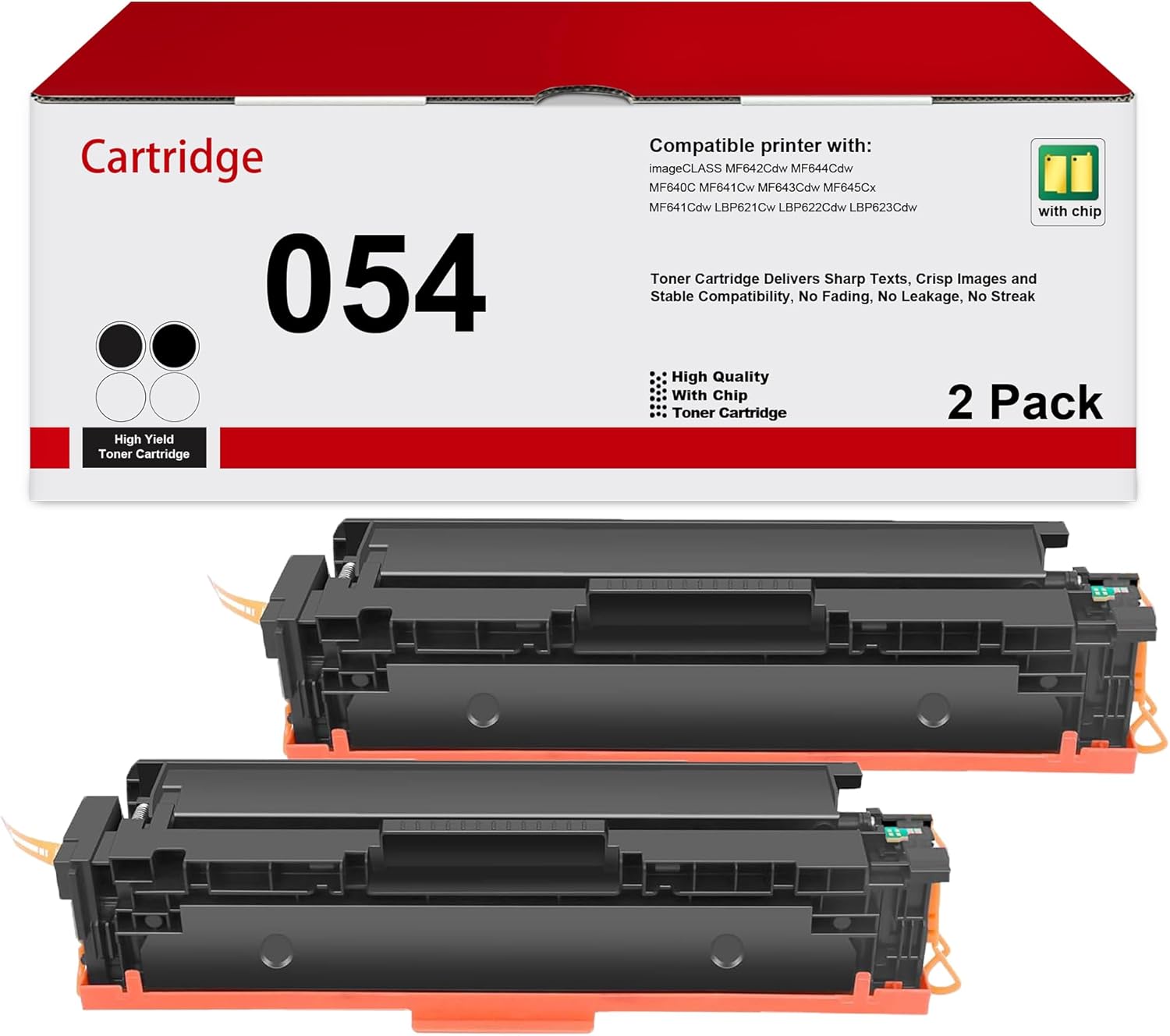 MOLIMER 054 054H Toner Cartridge Set Replacement for Canon 054 054H Toner for Color ImageCLASS MF642Cdw MF644Cdw MF640C MF641Cw MF643Cdw MF641Cdw Printer (Black Cyan Magenta Yellow, 4-Pack)
