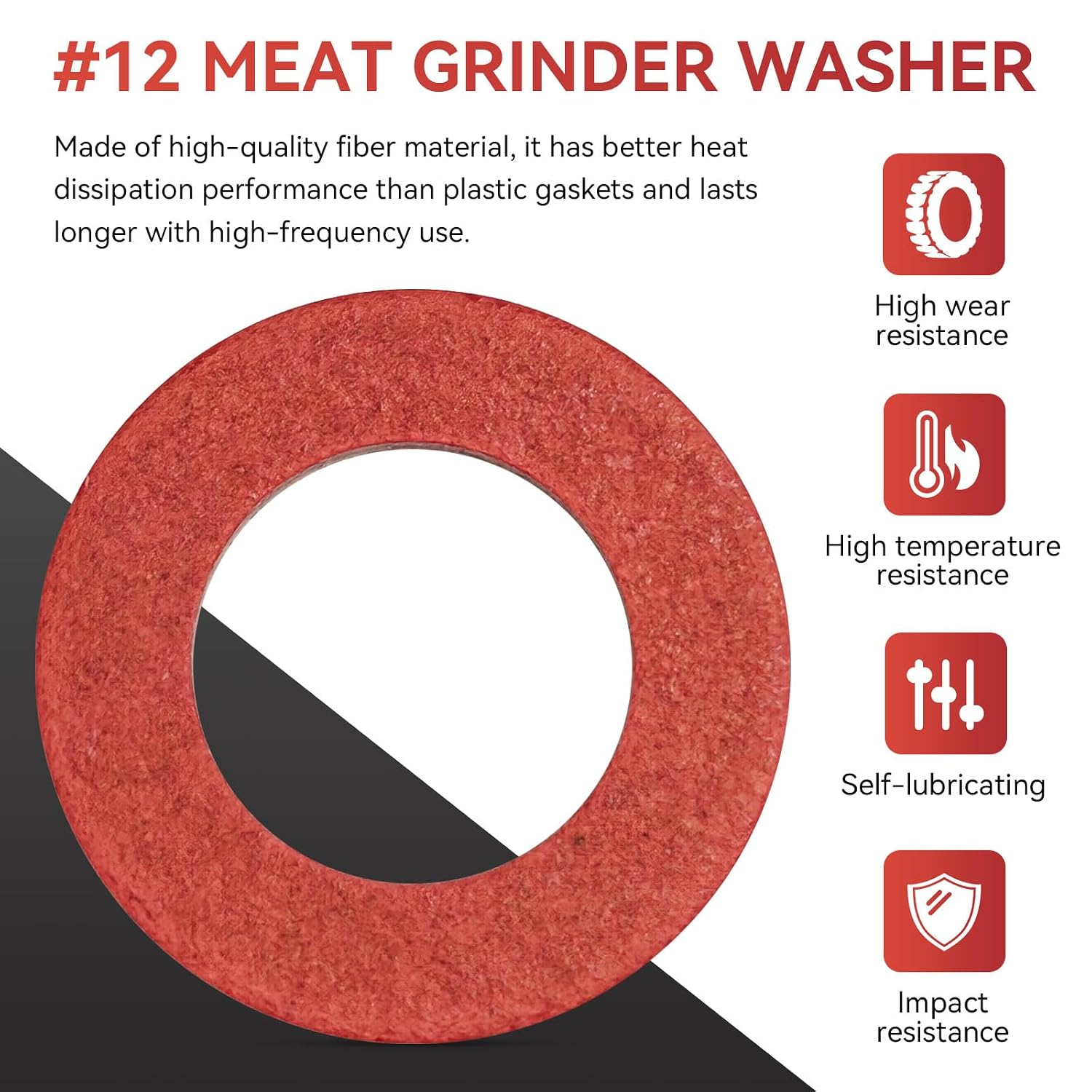 4PCS #12 Fiber Commercial Meat Grinder Washer for Hobart