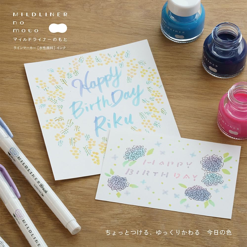 Zebra Highlighter, Bottle Ink, Under Mild Dark Blue P-WI1-MDB