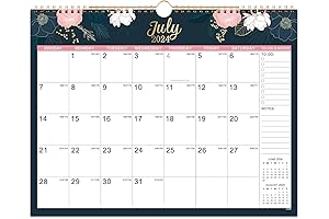 2024-2025 Wall Calendar, Perfect For Organization with Large Planning Blocks