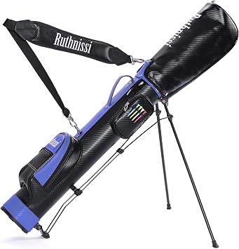 Sunday Golf StandBag with Cooler Pouch and Padded Strap,Lightweight for Driving Range Mini Course Training Practice Man Women,Travel Case Vertical Hard Shell Tube for Airlines