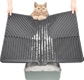 Cat Litter Mat&comma; Large Kitty Litter Trapping Mat Soft on Kitty Paws&comma; Litter Box Mat Keep Floor Clean&comma; 31" x 24" Waterproof and Washable Trapping Mats Catcher Pad for Scatter Control