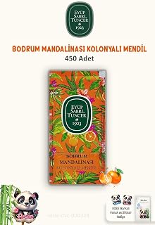 Eyüp Sabri Tuncer 3 Paket Bodrum Mandalinası Kolonyalı Mendil 150'li ve ROSIE
