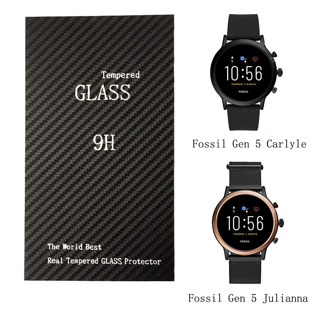 Fossil Gen Carlyle Julianna Screen Protector Smooth Glass Touch
