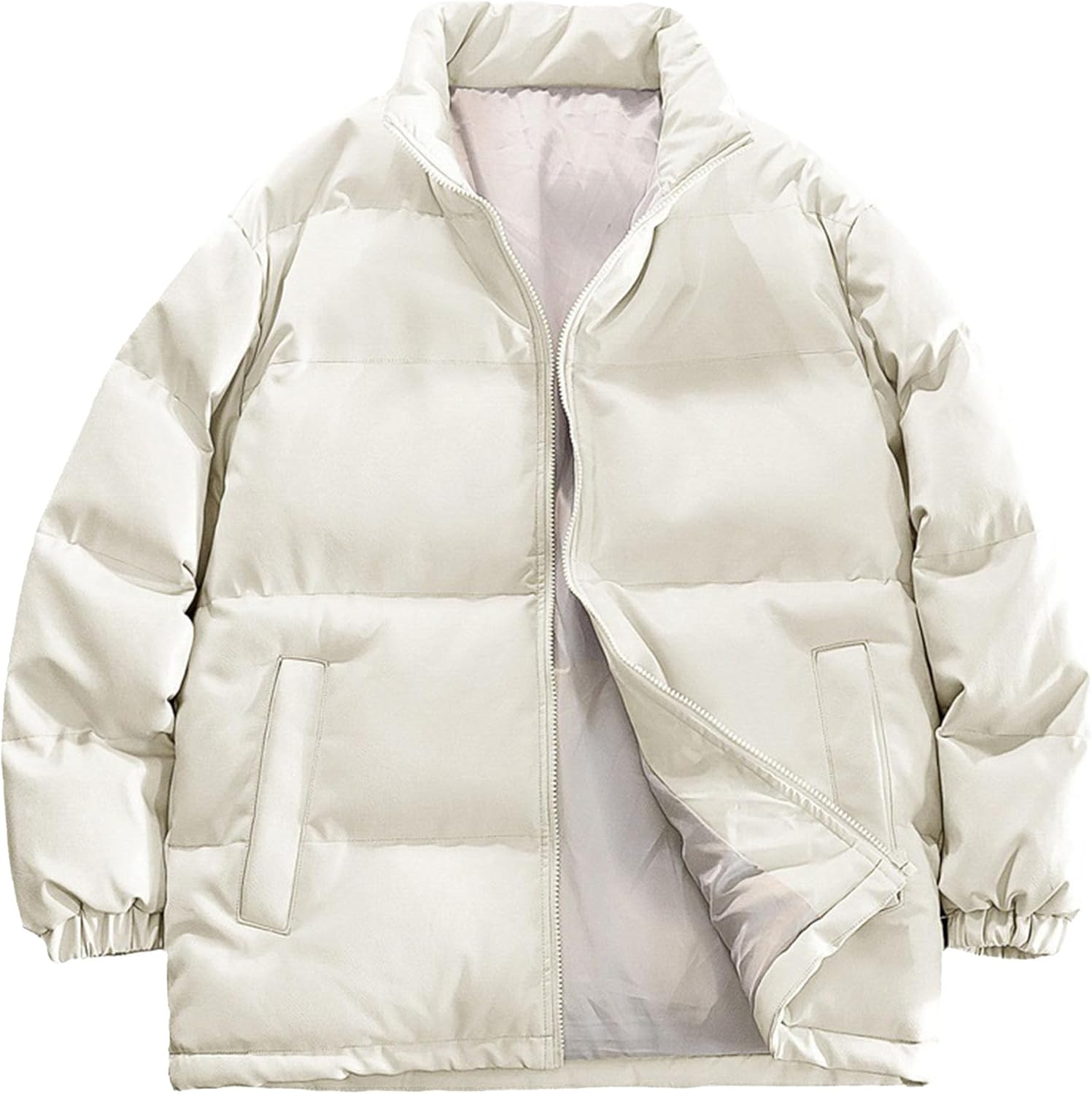 Maiyifu-GJ Men’s Thickened Down Jacket Coat Lightweight Windproof Padded Parka Outerwear Winter Warm Overcoat