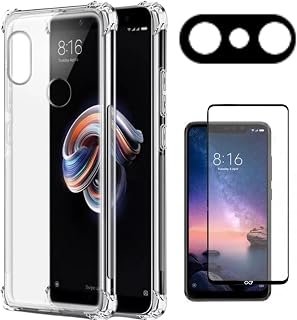 Kit Capa Anti impacto Para Xiaomi Redmi Note 6 Pro (Tela 6.26) + Película 3D Vidro + Película De Câmera (C7COMPANY)