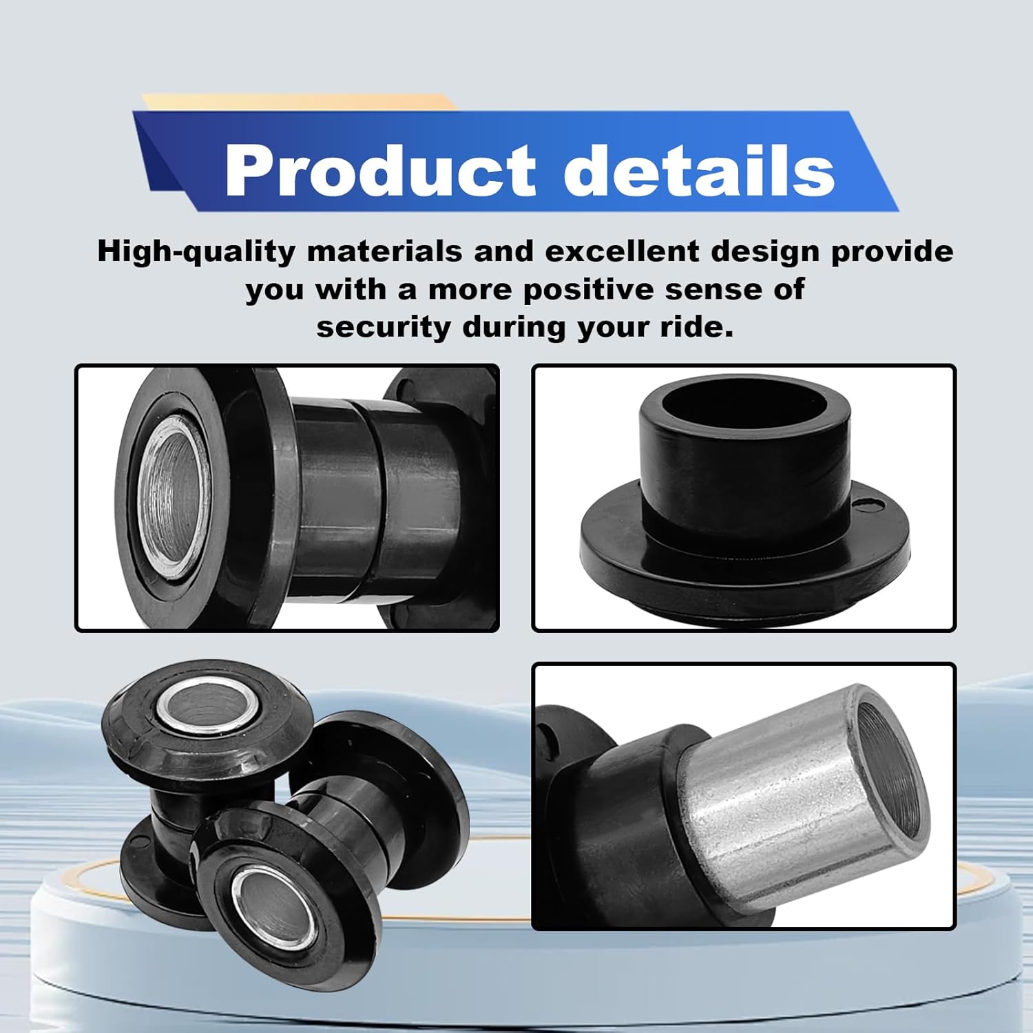 stymart Handlebar Riser Bushing Kit Compatible with Harley Touring Road King Street Glide Models (1983-2024) & Softail (2018-2024)